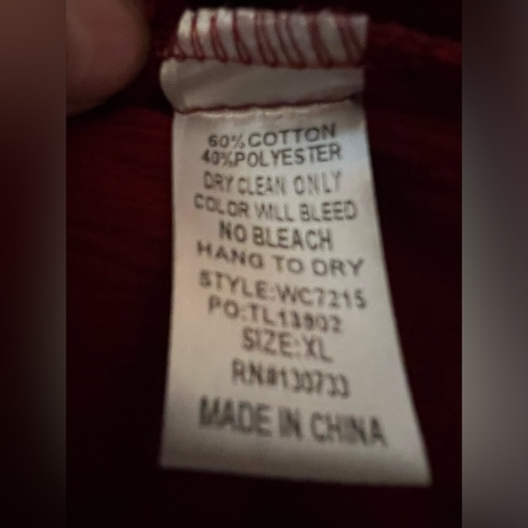 Umgee USA Bell Sleeve Dress Gauze Cotton Christmas Red White A Line Size XL - Picture 11 of 11